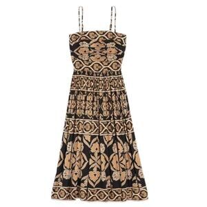 WHBM Strapless Knit Fit & Flare Medallion Print Dress Size 0 NWT